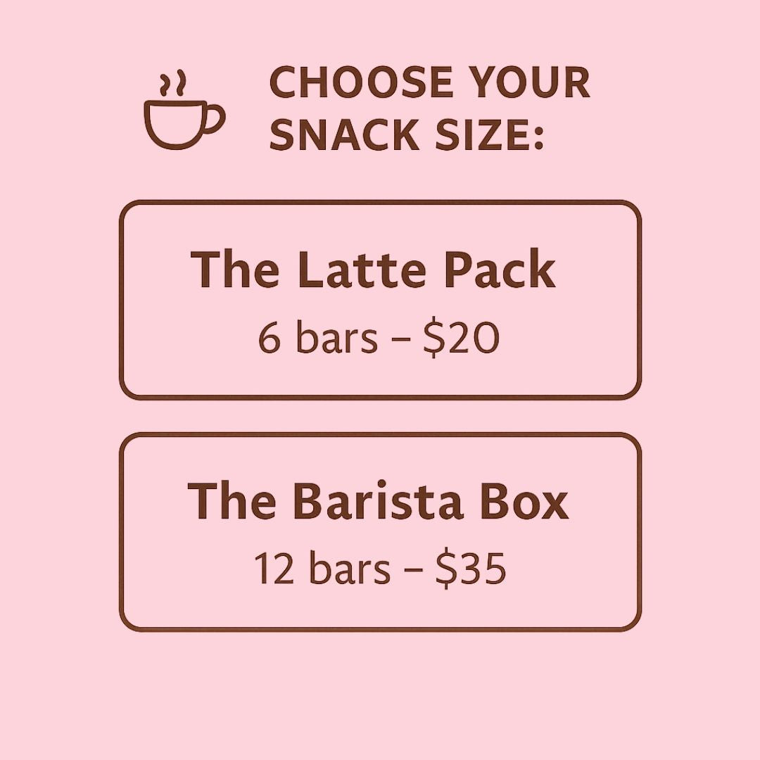 Vanilla Latte Bars - The Latte Pack and The Barista Box